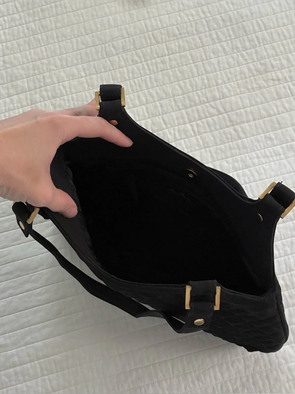 Vera Bradley Black Quilted Shoulder Hobo Bag